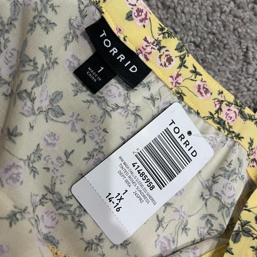 Torrid Yellow Floral Mini Dress - Picture 11 of 13